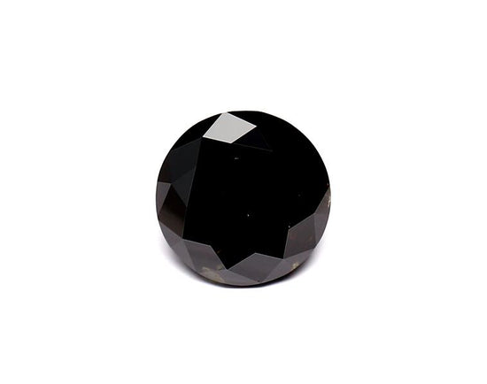 1.82 Carat Natural Black Round Diamond GIA