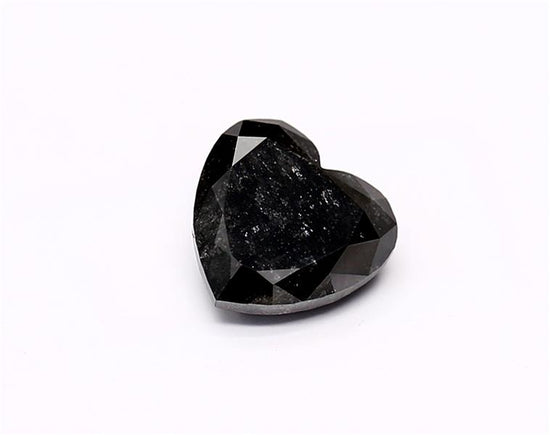 1.42 Carat Natural Black Heart Diamond GIA