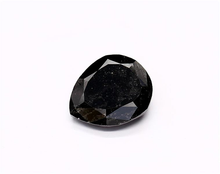 1.17 Carat Natural Black Pear Diamond GIA