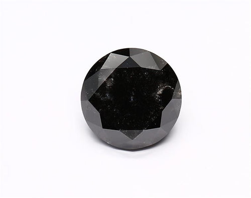 2.89 Carat Black Round Diamond