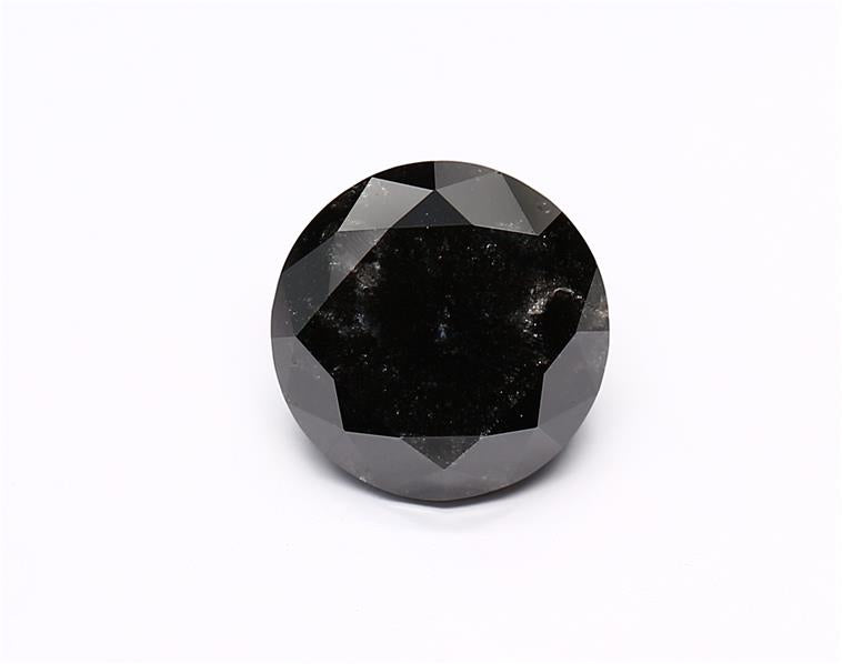 2.89 Carat Black Round Diamond
