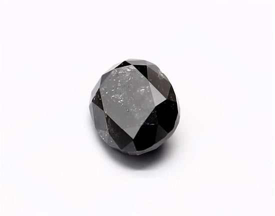 0.79 Carat Natural Black Oval Diamond GIA