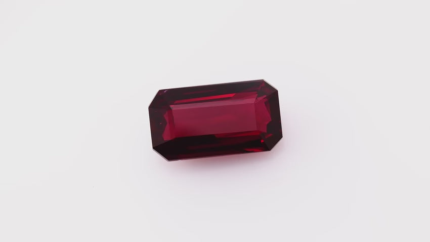 10.01 Carat Red MOZAMBIQUE Octagon Ruby GRS Platinum Gemstone