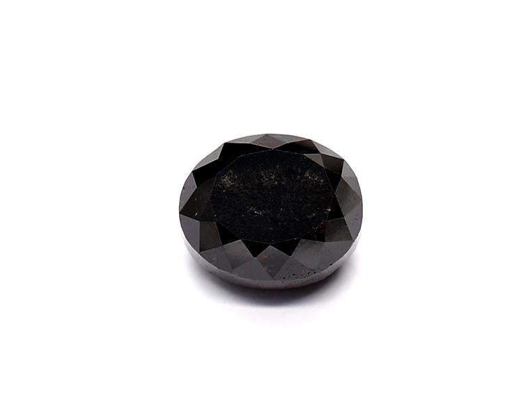 2.29 Carat Natural Black Oval Diamond GIA