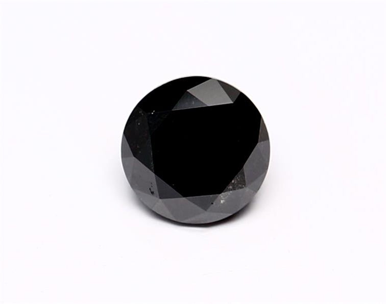 0.41 Carat Natural Black Round Diamond GIA