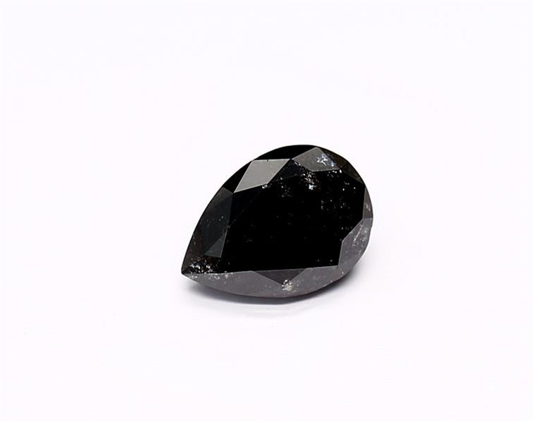 1.02 Carat Natural Black Pear Diamond GIA