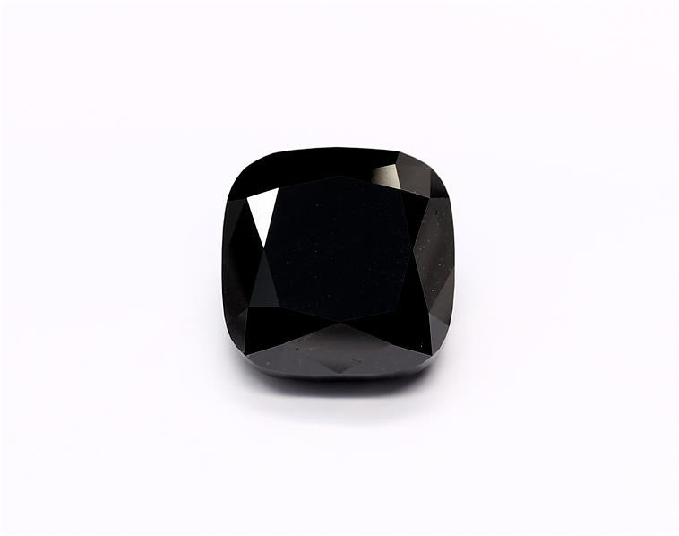 7.61 Carat Black Cushion Diamond