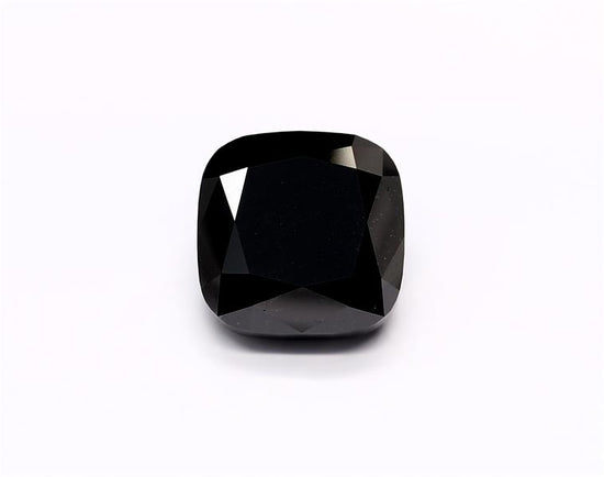 7.61 Carat Black Cushion Diamond