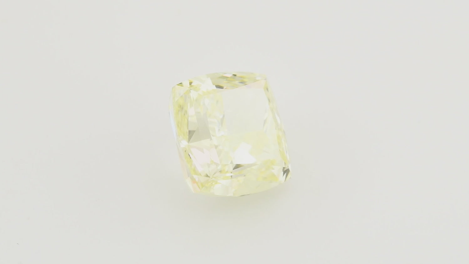 5.13 Carat Fancy Light Yellow Cushion Diamond VS1 GIA