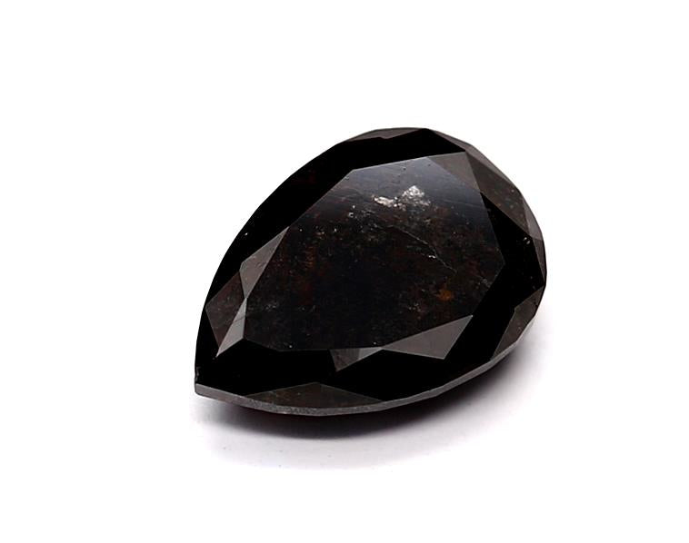 0.98 Carat Natural Black Pear Diamond GIA