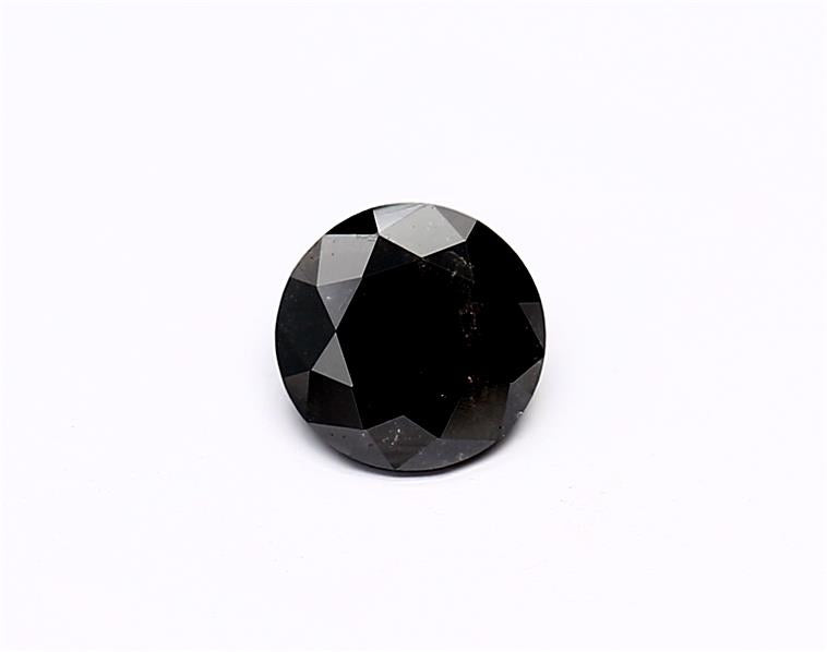 0.61 Carat Natural Black Round Diamond GIA