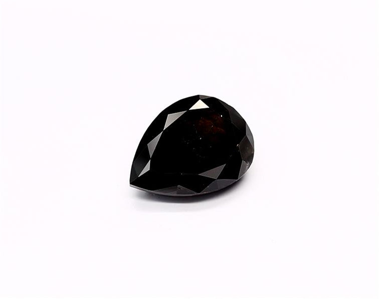 2.49 Carat Natural Black Pear Diamond GIA