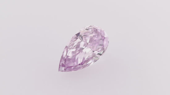 0.39 Carat Fancy Pink Purple Pear Diamond SI1 GIA