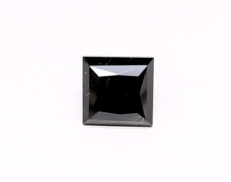 1.43 Carat Natural Black Princess Diamond GIA