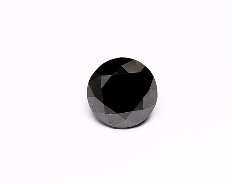 1.06 Carat Natural Black Round Diamond GIA