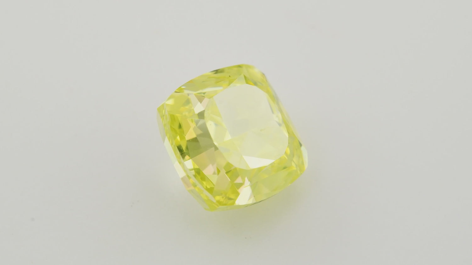 3.07 Carat Fancy Vivid Greenish Yellow Cushion Diamond VS2 GIA