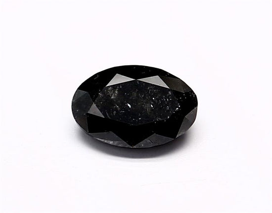 0.4 Carat Natural Black Oval Diamond GIA