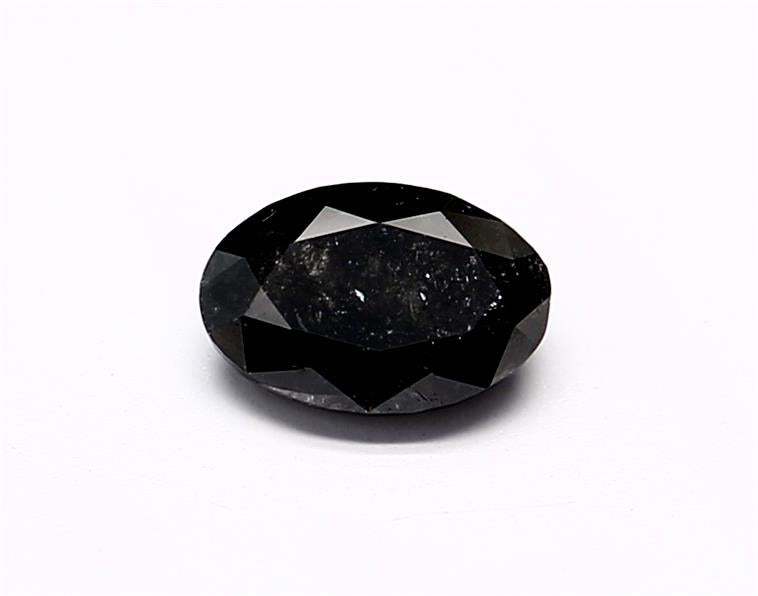 0.4 Carat Natural Black Oval Diamond GIA