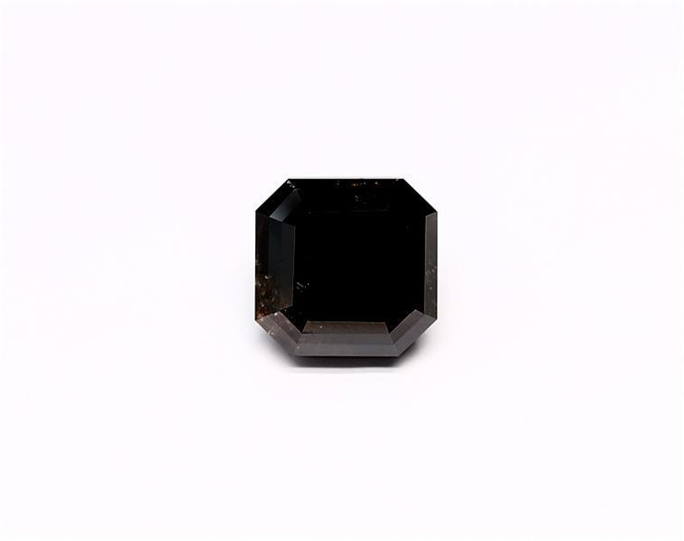 3.1 Carat Natural Black Sq emerald Diamond GIA