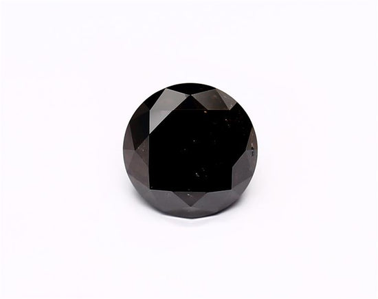 2.32 Carat Natural Black Round Diamond GIA