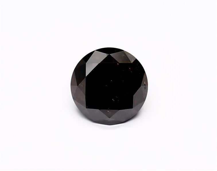 2.32 Carat Natural Black Round Diamond GIA