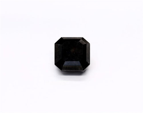 3.24 Carat Natural Black Sq emerald Diamond GIA