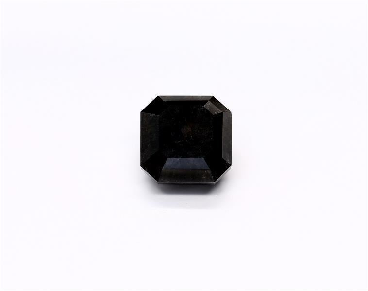 3.24 Carat Natural Black Sq emerald Diamond GIA