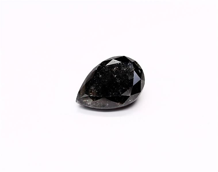 2.34 Carat Natural Black Pear Diamond GIA