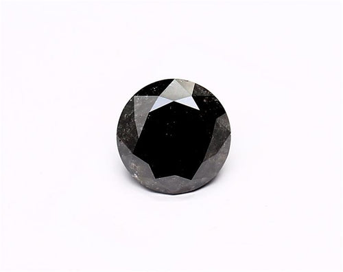 1.05 Carat Natural Black Round Diamond GIA