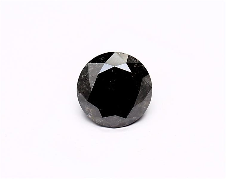 1.05 Carat Natural Black Round Diamond GIA