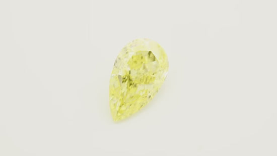 0.60 Carat Fancy Yellow Pear Diamond VS1 GIA