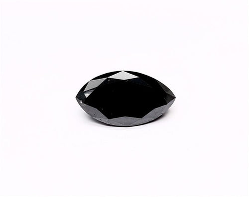 1.62 Carat Natural Black Marquise Diamond GIA