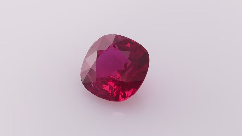 1.52 Carat Red MOZAMBIQUE Cushion Ruby CD | LEIBISH