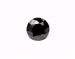 3.84 Carat Natural Black Round Diamond GIA