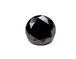 2.71 Carat Natural Black Round Diamond GIA