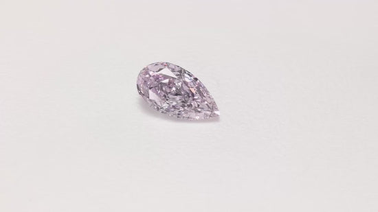 0.50 Carat Fancy Light Pinkish Purple Pear Diamond SI2 GIA