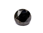 1.66 Carat Natural Black Round Diamond GIA
