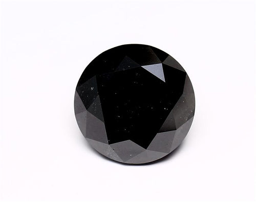 3.97 Carat Black Round Diamond