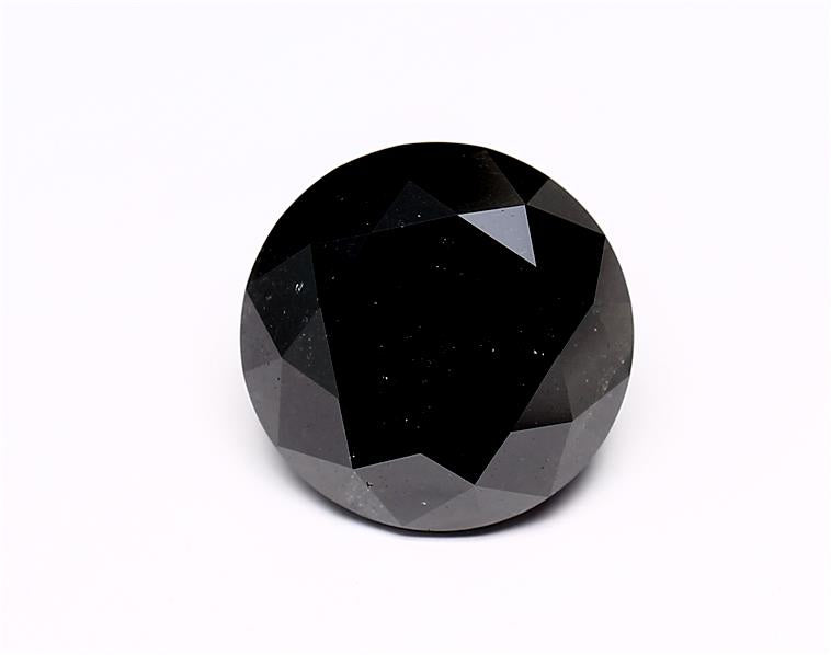3.97 Carat Black Round Diamond