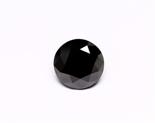 1.05 Carat Natural Black Round Diamond GIA