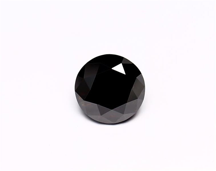 1.05 Carat Natural Black Round Diamond GIA