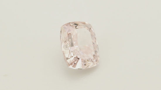 0.55 Carat Fancy Light Orangy Pink Cushion Diamond VVS1 GIA