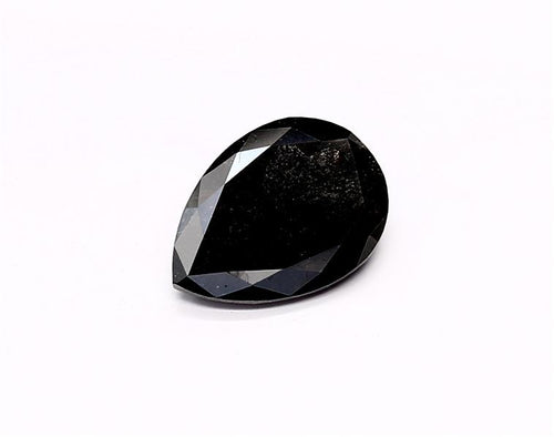 1.69 Carat Natural Black Pear Diamond GIA