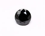 1.25 Carat Natural Black Round Diamond GIA
