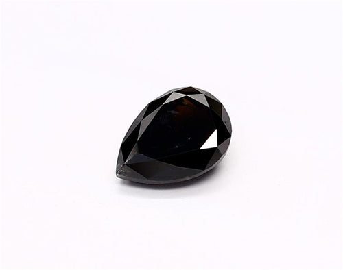 0.6 Carat Natural Black Pear Diamond GIA