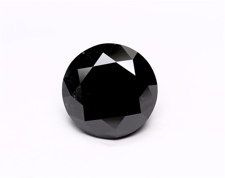 5.98 Carat Black Round Diamond