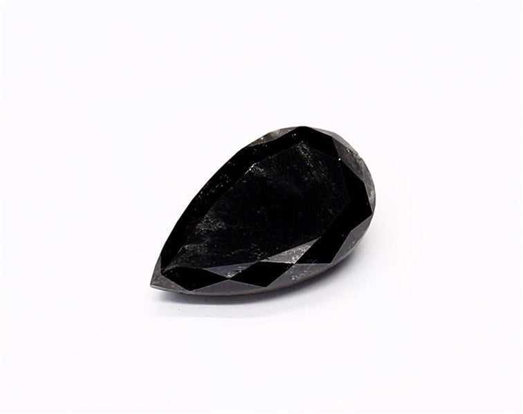 1.15 Carat Natural Black Pear Diamond GIA