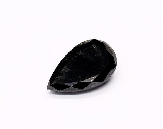 1.15 Carat Natural Black Pear Diamond GIA