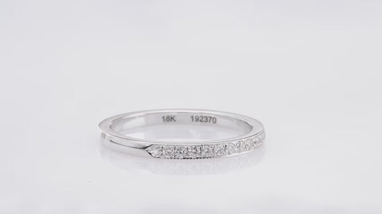 Milgrain Half Eternity Diamond Ring