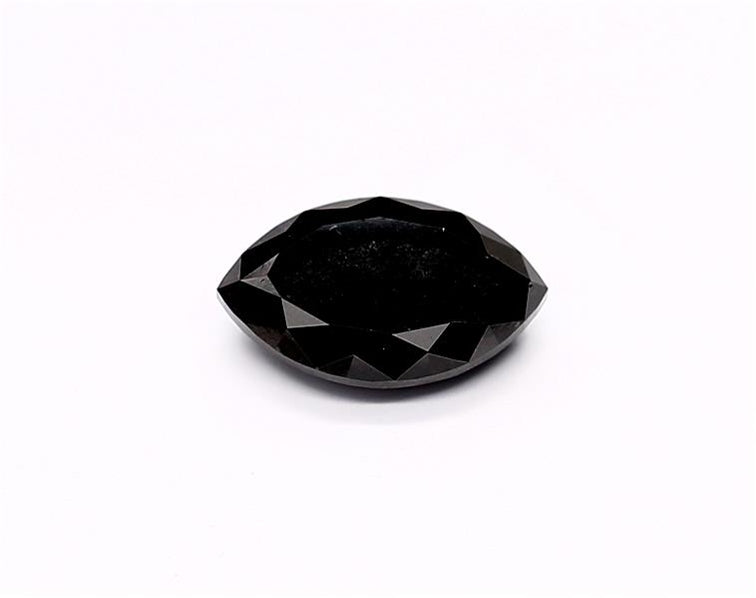 1.92 Carat Natural Black Marquise Diamond GIA